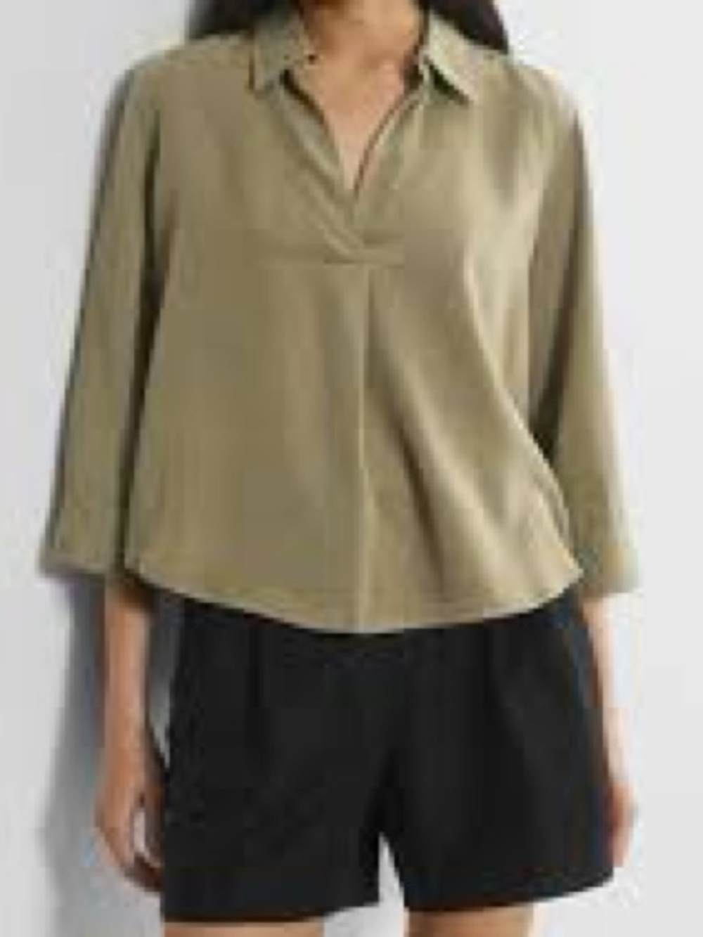 Aritzia Babaton Persona Lyocell Polo Blouse Size L